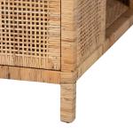 Light Honey Rattan Wrapped Coffee Table