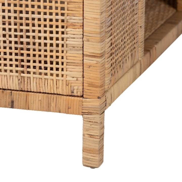 Light Honey Rattan Wrapped Coffee Table