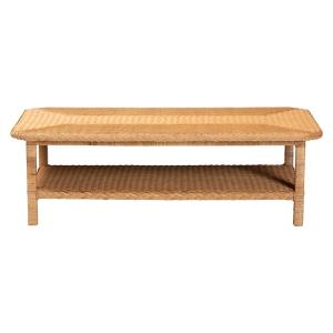 Bohemian Braided Rattan Coffee Table