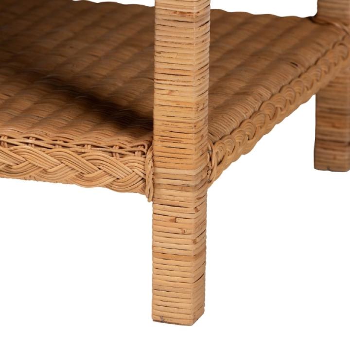 Bohemian Braided Rattan Coffee Table