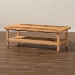 Bohemian Braided Rattan Coffee Table