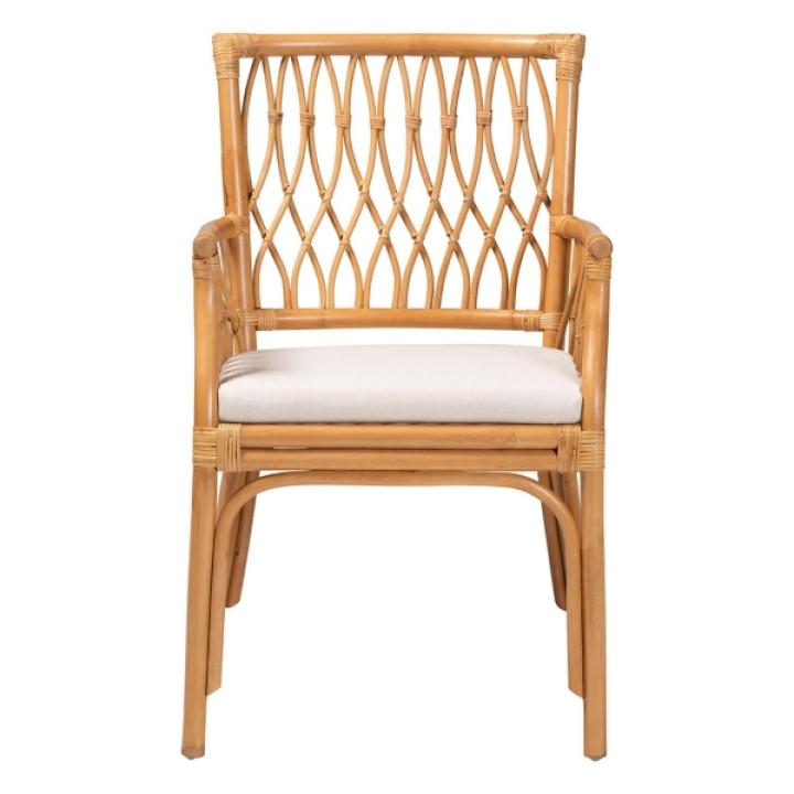 Light Honey Rattan Accent Chair