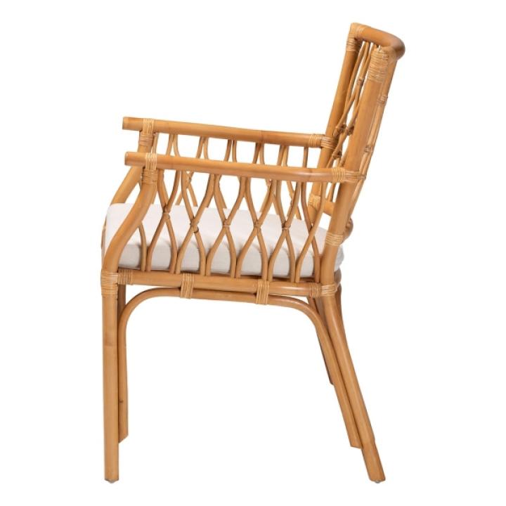 Light Honey Rattan Accent Chair