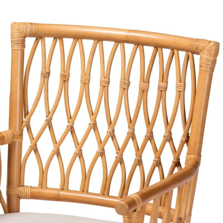 Light Honey Rattan Accent Chair