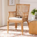 Light Honey Rattan Accent Chair