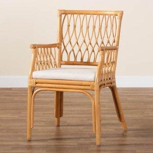 Light Honey Rattan Accent Chair