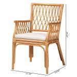Light Honey Rattan Accent Chair