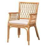 Light Honey Rattan Accent Chair