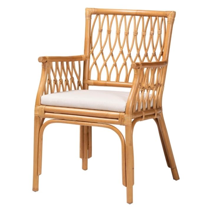 Light Honey Rattan Accent Chair