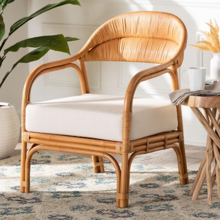 Light Honey Rattan Marisa Accent Chair
