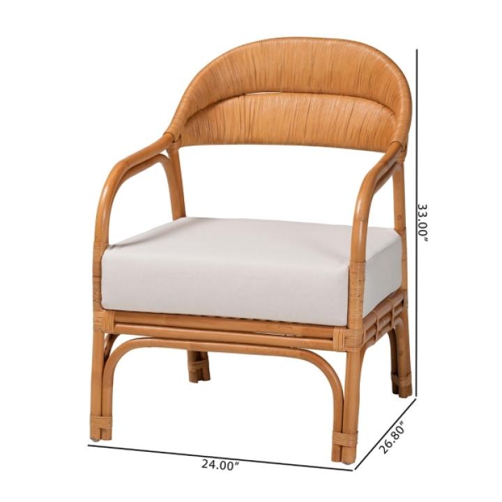 Light Honey Rattan Marisa Accent Chair