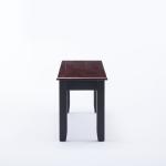 Cherry & Black Wood Blooming Dining Bench