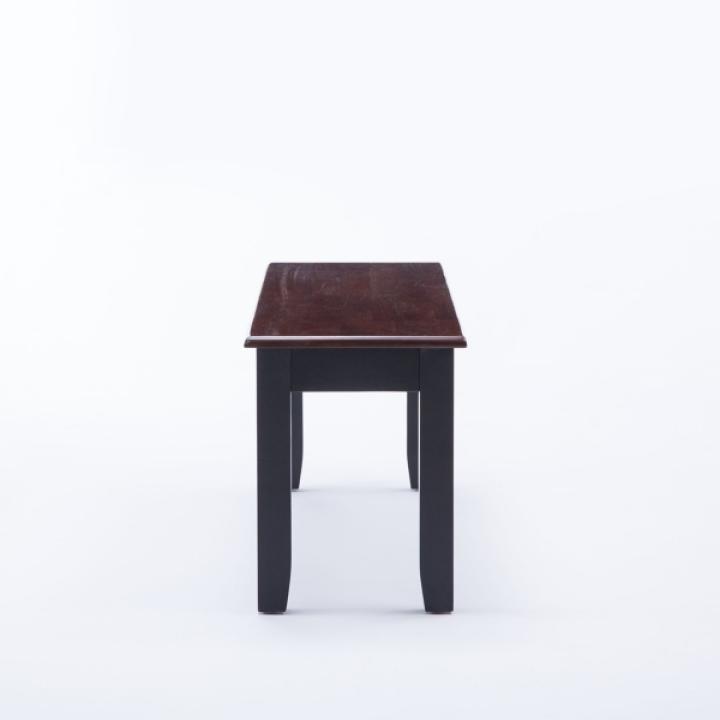 Cherry & Black Wood Blooming Dining Bench