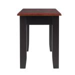Cherry & Black Wood Blooming Dining Bench