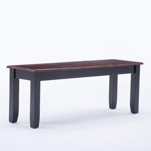 Cherry & Black Wood Blooming Dining Bench