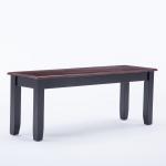 Cherry & Black Wood Blooming Dining Bench