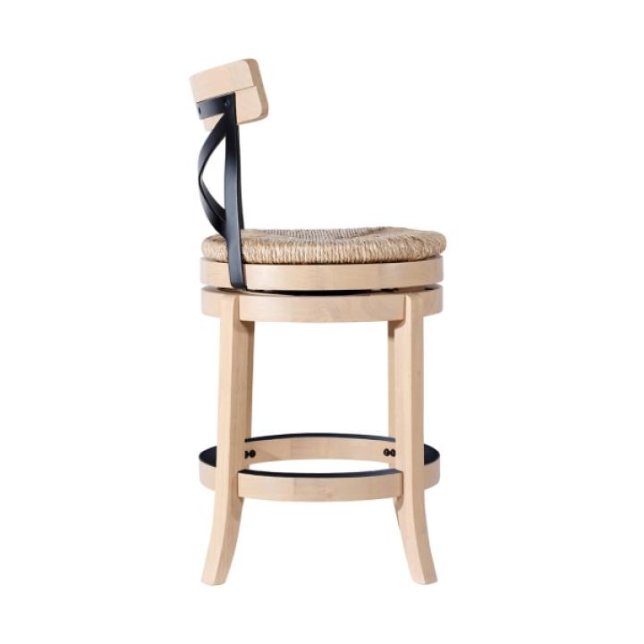 Blonde Oak Myrtle Swivel Counter Stool