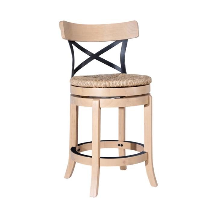 Blonde Oak Myrtle Swivel Counter Stool