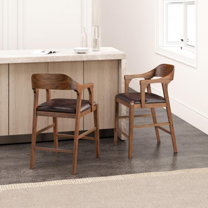 Chestnut Wire-Brush Rasmus Counter Stool