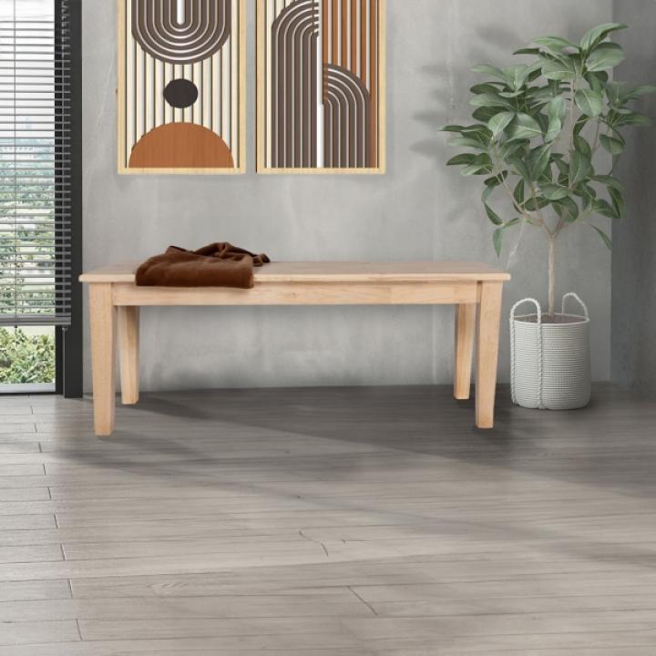 Blonde Oak Wood Shaker Dining Bench