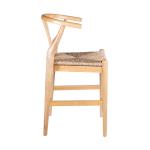 Natural Wood Wishbone Counter Stool