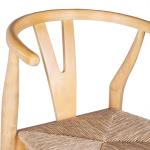Natural Wood Wishbone Counter Stool