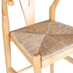 Natural Wood Wishbone Counter Stool