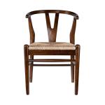 Walnut Wood Wishbone Dining Chairs, Set of 2