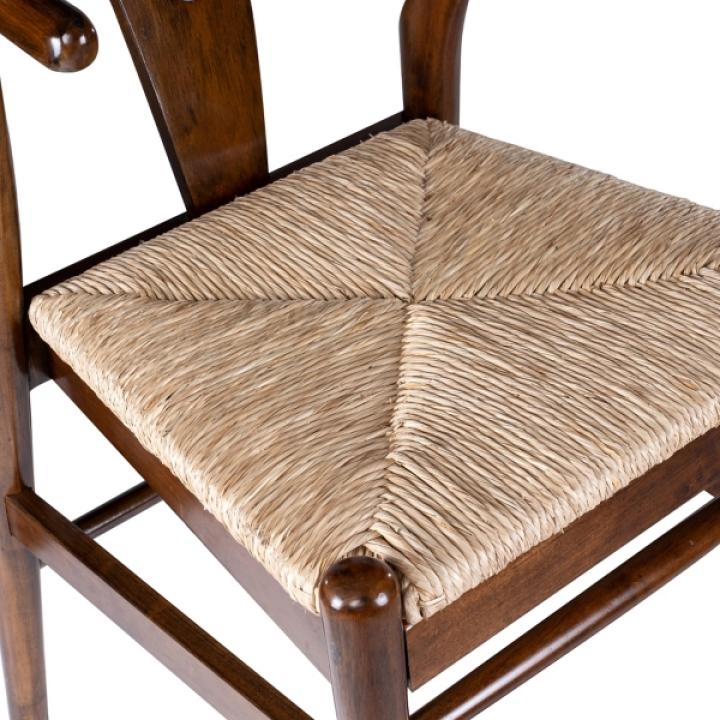 Walnut Wood Wishbone Dining Chairs, Set of 2