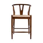 Walnut Wood Wishbone Counter Stool