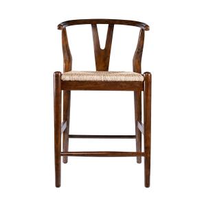 Walnut Wood Wishbone Counter Stool