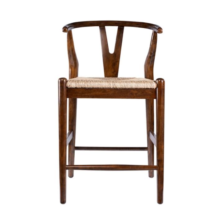 Walnut Wood Wishbone Counter Stool