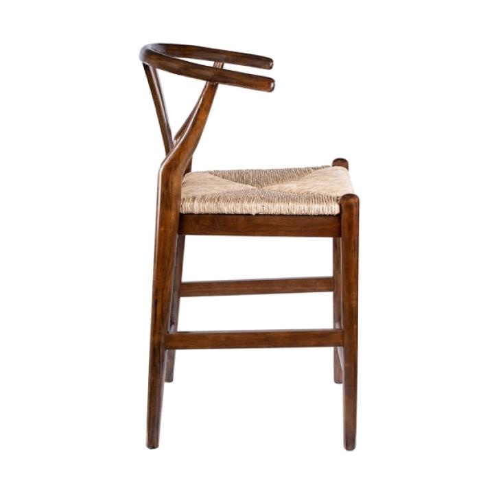Walnut Wood Wishbone Counter Stool