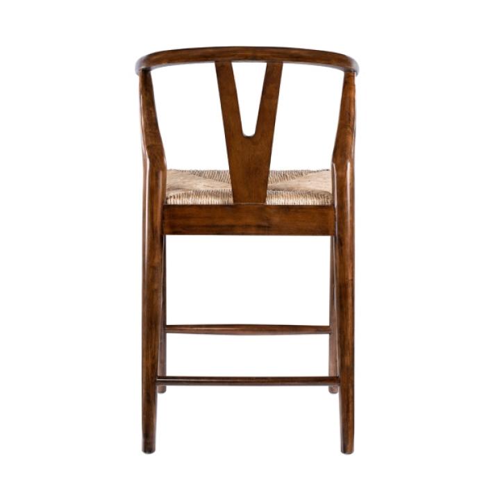 Walnut Wood Wishbone Counter Stool