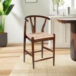 Walnut Wood Wishbone Counter Stool