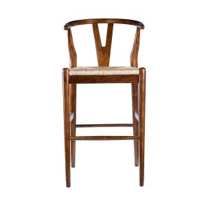 Walnut Wood Wishbone Bar Stool
