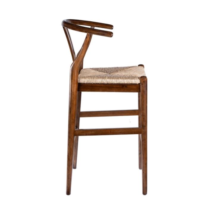 Walnut Wood Wishbone Bar Stool