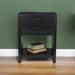 Black Vivara 2-Drawer Nightstand