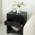 Black Vivara 2-Drawer Nightstand