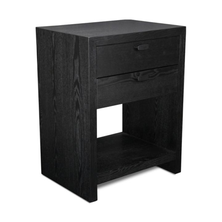 Black Vivara 2-Drawer Nightstand