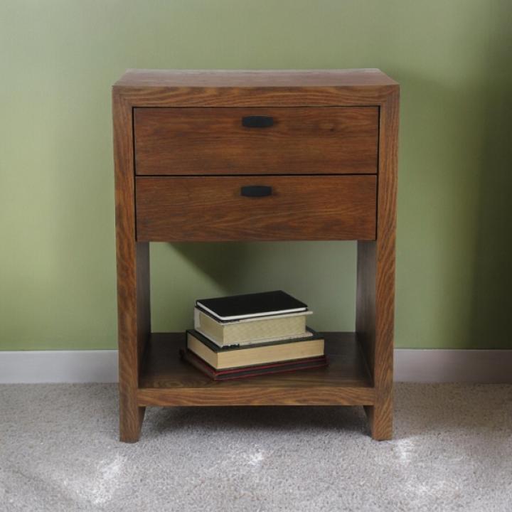 Brown Vivara 2-Drawer Nightstand