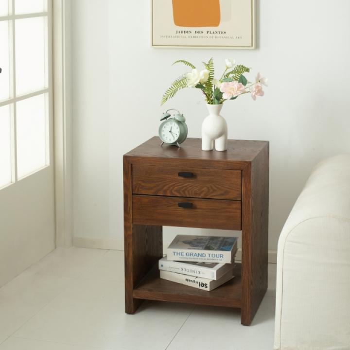 Brown Vivara 2-Drawer Nightstand