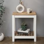 Brown and White Cedarfield Accent Table