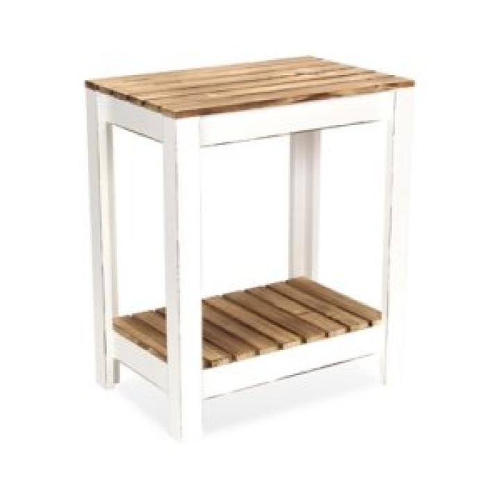 Brown and White Cedarfield Accent Table
