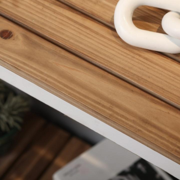 Brown and White Cedarfield Console Table