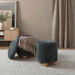 Green Bacci Nesting Ottomans, Set of 2