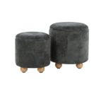 Green Bacci Nesting Ottomans, Set of 2