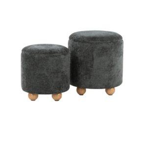 Green Bacci Nesting Ottomans, Set of 2