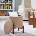Tan Daniella Storage Ottoman