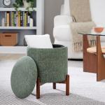 Green Daniella Storage Ottoman